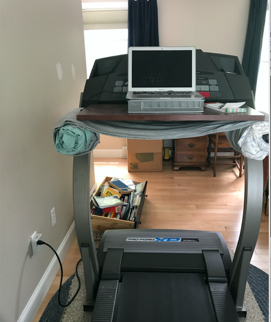 Diy Treadmill Desk In Four Steps Picture Tutorial Spin Sucks