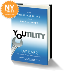 Join Jay Baer to discuss his latest book, Youtility, during a live Livefyre Q&A chat. Ask him questions, read the transcript, or just stalk the page.