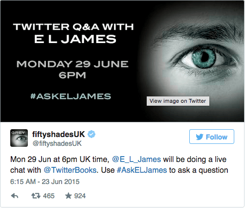 Twitter Chat with EL James