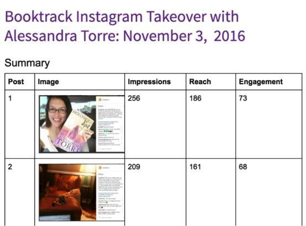 the Booktrack Instagram Takeover